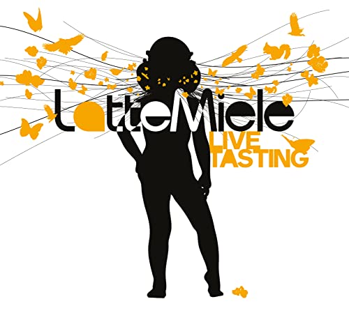 Black silhouette of a woman with yellow butterflies and text.