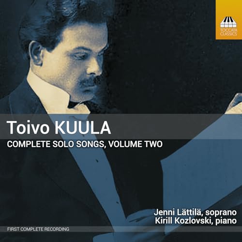 CD cover featuring a portrait of composer Toivo Kuula in formal wear.