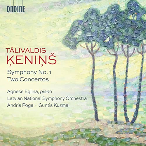 CD cover for Talivaldis Kenins’ symphony with painted trees.