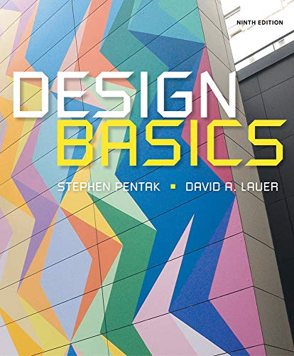 Book cover for "Design Basics" ninth edition, colorful geometric design.