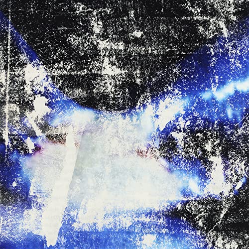 Abstract blue and white textured vinyl record cover art.