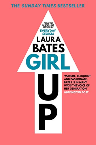 Book cover with a white upward-pointing arrow on a pink background, titled Girl Up.