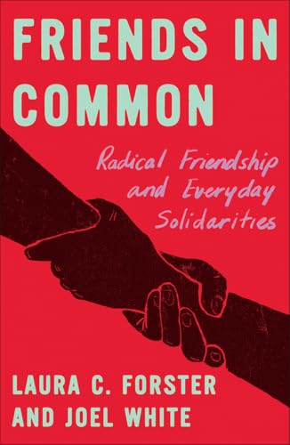 Book cover: red background, hands clasped, title "Friends in Common" and author names.
