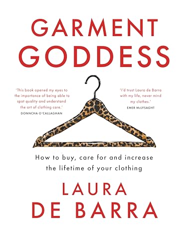 Book cover for "Garment Goddess" by Laura de Barra, with a hanger.