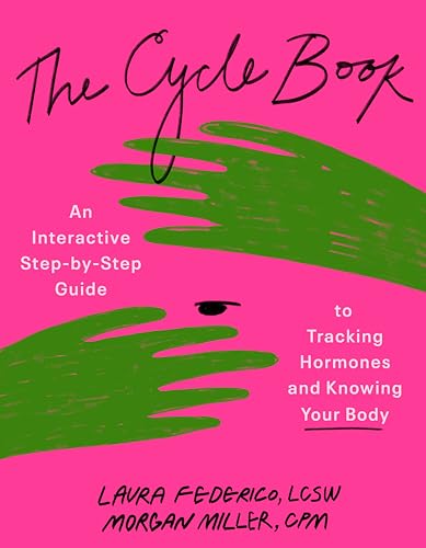 Pink book cover with green abstract shapes and an eye illustration.