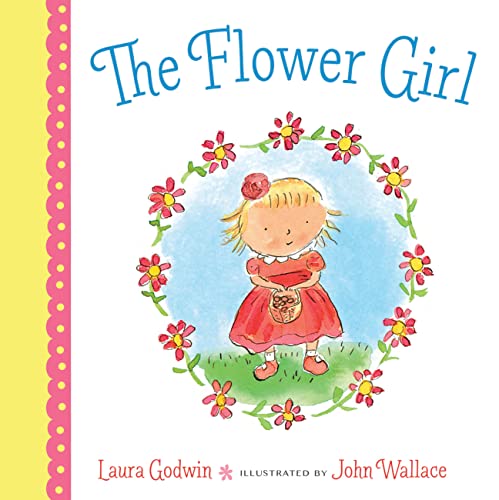 Children's book cover, "The Flower Girl," featuring a girl with flowers.