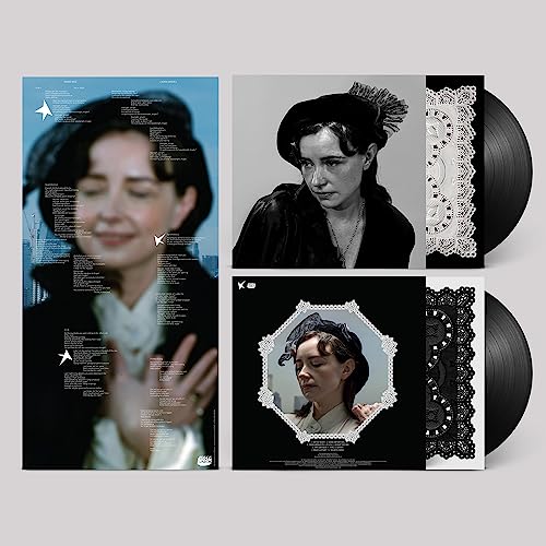 Laura Groves "Radio Red" vinyl record with artist portraits and lace details.