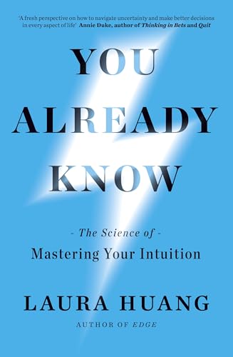 Book cover: "You Already Know" by Laura Huang, with a lightning bolt design.