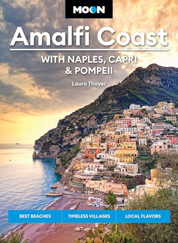 Travel guidebook cover featuring a coastal town built into a hillside.