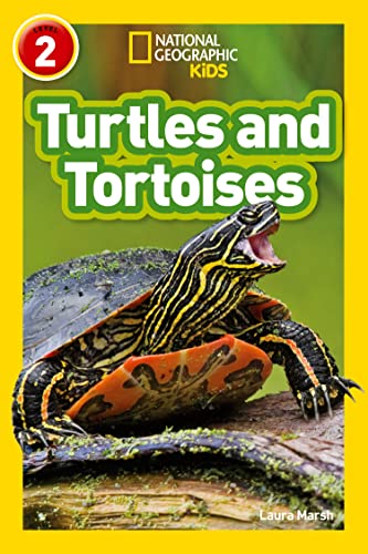 Book cover featuring a painted turtle with open mouth, level 2 reader.