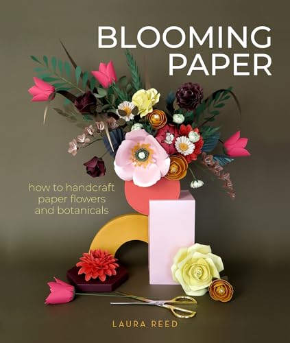 Book cover featuring a colorful arrangement of handcrafted paper flowers.