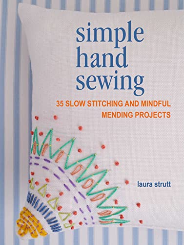 Book with sewing projects, featuring colorful illustrations and photographs of stitched items and threads.