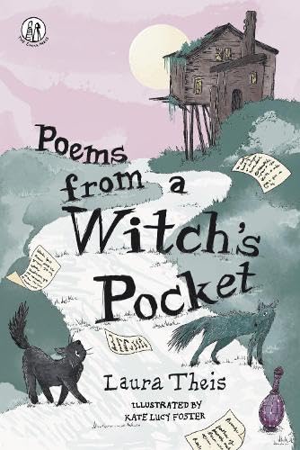 Book cover illustration featuring a house on stilts, a black cat, and a fox.