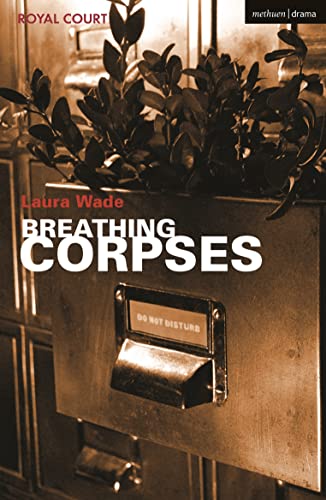 Book cover for Breathing Corpses featuring a metal filing cabinet drawer with a plant.