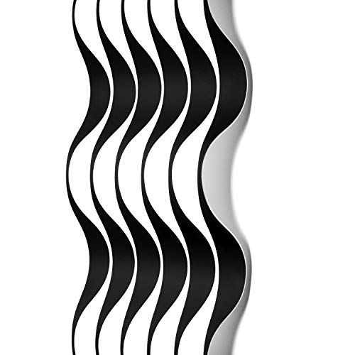 The image is a black and white graphic with wavy lines on a white background. Alt text: Black wavy lines on a white background with a shadow effect.