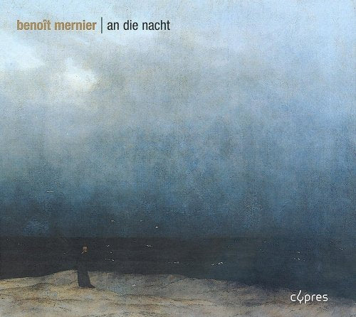 "CD cover art: man standing on a beach under a cloudy sky."
