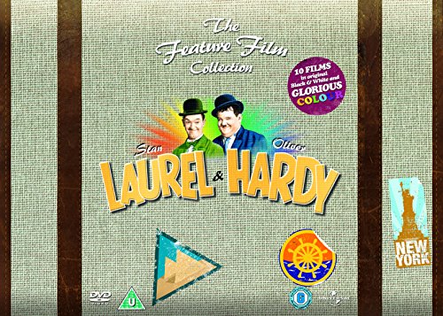 Laurel & Hardy DVD cover featuring Stan and Oliver in bowler hats.