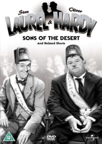 Laurel & Hardy DVD cover featuring Stan and Oliver in formal attire.