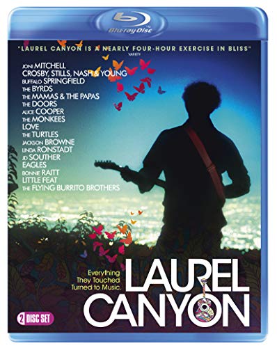 "Laurel Canyon" Blu-ray case with a silhouette of a man playing guitar.