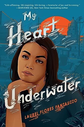 Book cover: woman’s portrait with watery cityscape and bold title text.