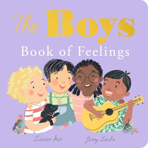 Book cover with four diverse children and a small black dog.