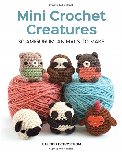 Book cover featuring small, crocheted animal figures and yarn balls.