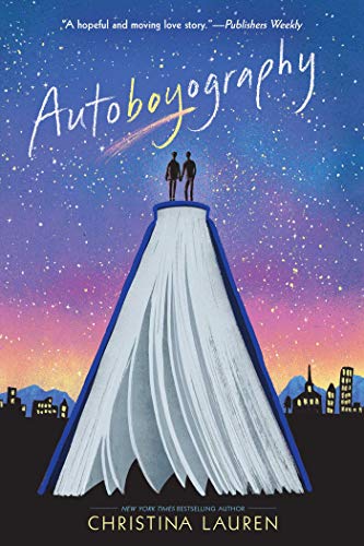 Book cover: "Autoboyography" depicts two silhouetted figures atop an open book.