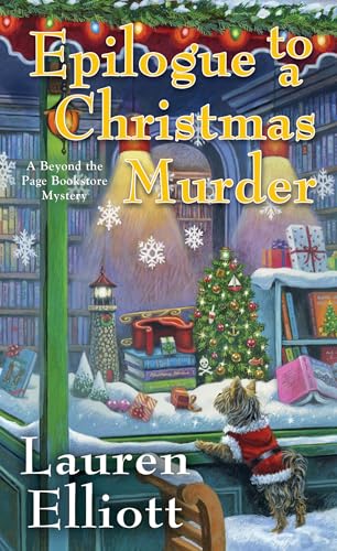 Book cover: “Epilogue to a Christmas Murder” with a dog and snowy scene.