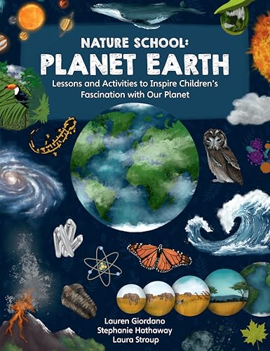 Book cover featuring Earth, animals, and planetary illustrations.