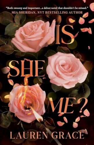 Book cover: "Is She Me?" with roses and dramatic text.