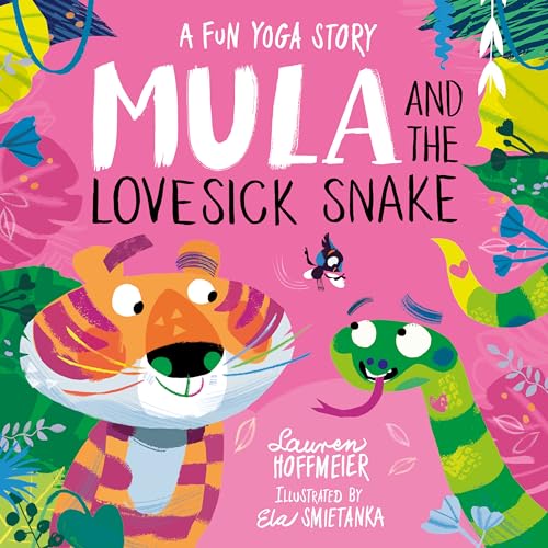 Book cover: tiger and snake with colorful floral illustrations.