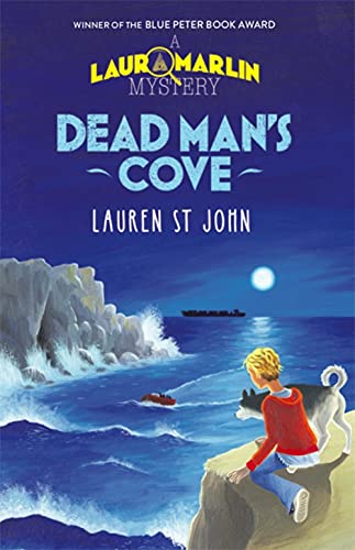 Book cover featuring a child and dog looking at a stormy sea at night.