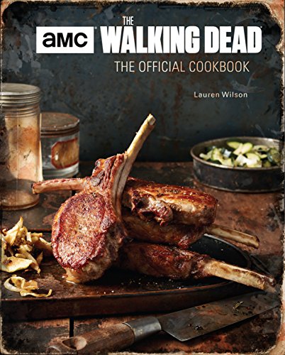 Cookbook cover featuring grilled meat, vegetables, and "The Walking Dead" logo.