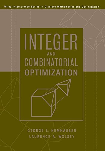 Book cover: “Integer and Combinatorial Optimization” by Nemhauser and Wolsey.