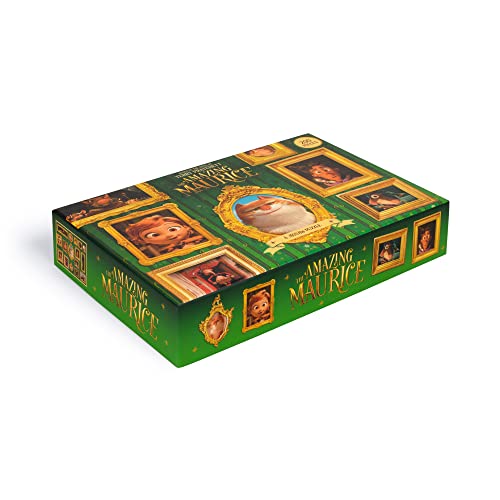 Green jigsaw puzzle box with illustrated portraits of characters.