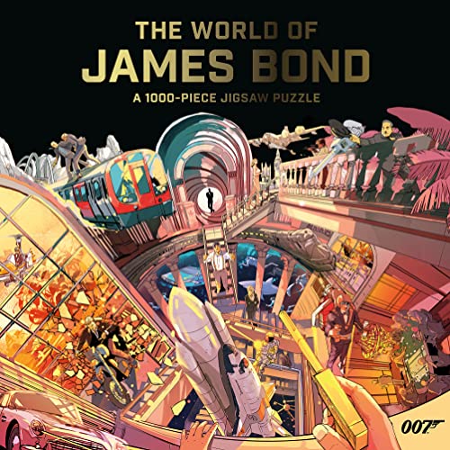 James Bond puzzle box featuring scenes from various films and characters.