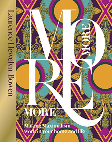 Book cover with large white "MORE" text over ornate purple and teal patterns.