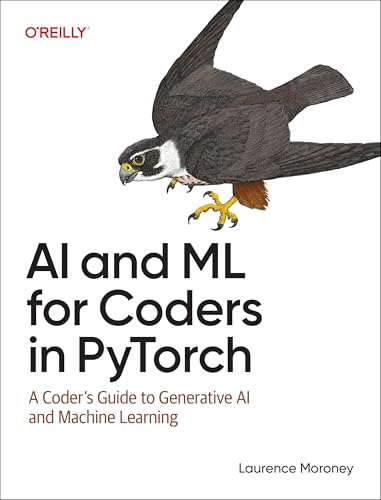 Book cover: falcon illustration with title “AI and ML for Coders”.