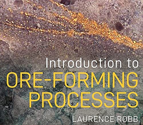 Book cover: "Introduction to Ore-Forming Processes" with gold mineral image.