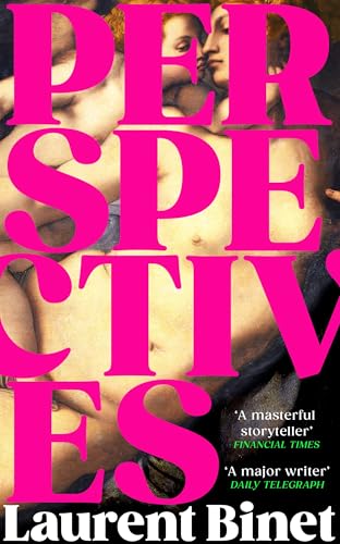 Book cover with Renaissance painting background and bold pink title “Perspectives”.