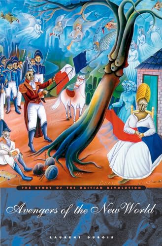 Book cover depicting a colorful, fantastical scene of the Haitian Revolution.
