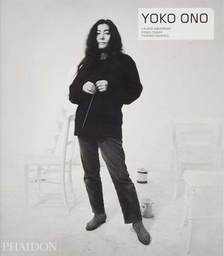 Black and white portrait of Yoko Ono on a book cover.