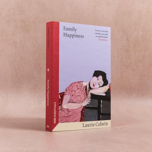 Red book cover with illustration of a woman and text: "Family Happiness".