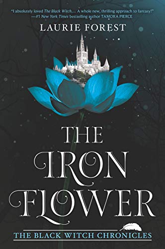 Book cover featuring a blue lotus flower with a castle nestled inside on dark background.