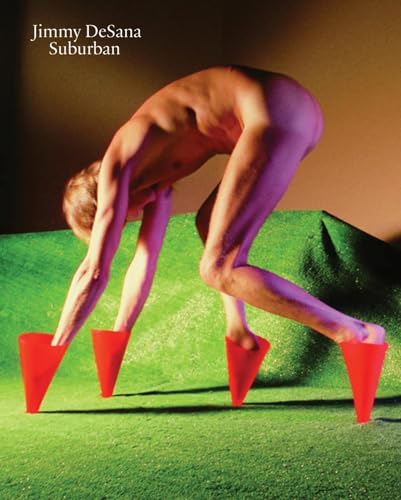 Book cover: distorted nude figure with red cone footwear on green.