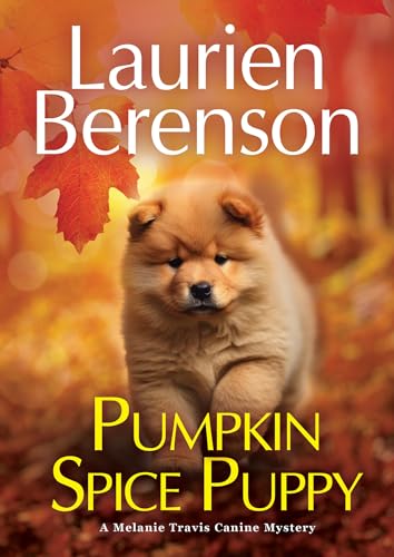 Book cover featuring a fluffy, light-brown Chow Chow puppy with fall leaves.