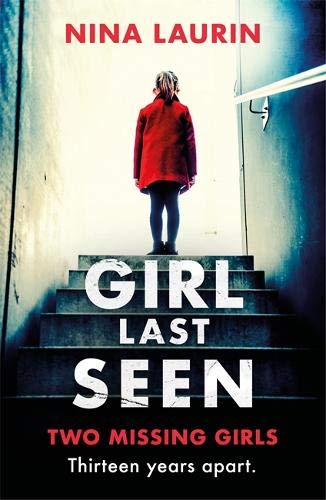 Book cover: girl in red coat stands on concrete stairs.