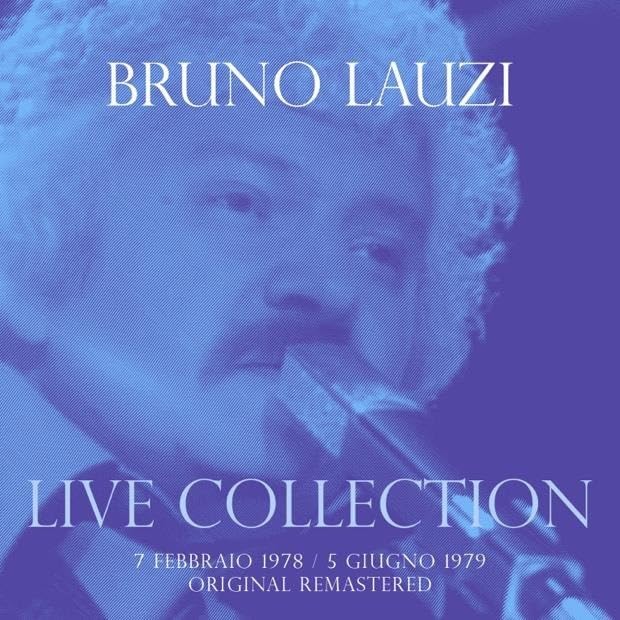 CD cover featuring a blue-toned portrait of Bruno Lauzi, a musician.