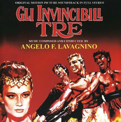 CD cover for "Gli Invincibili Tre" soundtrack, featuring figures in battle.