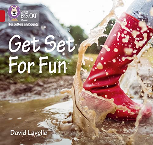 Book cover with red boots splashing in muddy water.